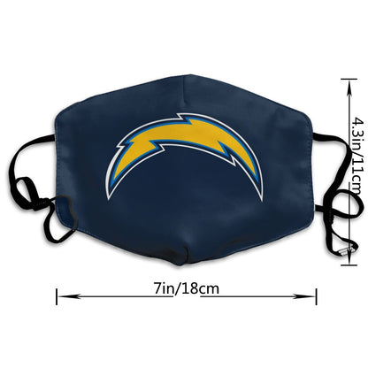 Print Football Personalized Los Angeles Chargers Dust Mask Navy