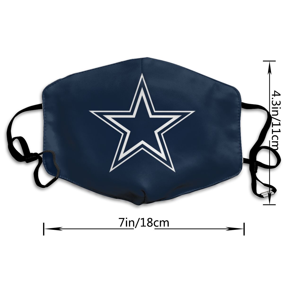 Print Football Personalized Dallas Cowboys Dust Masks Navy
