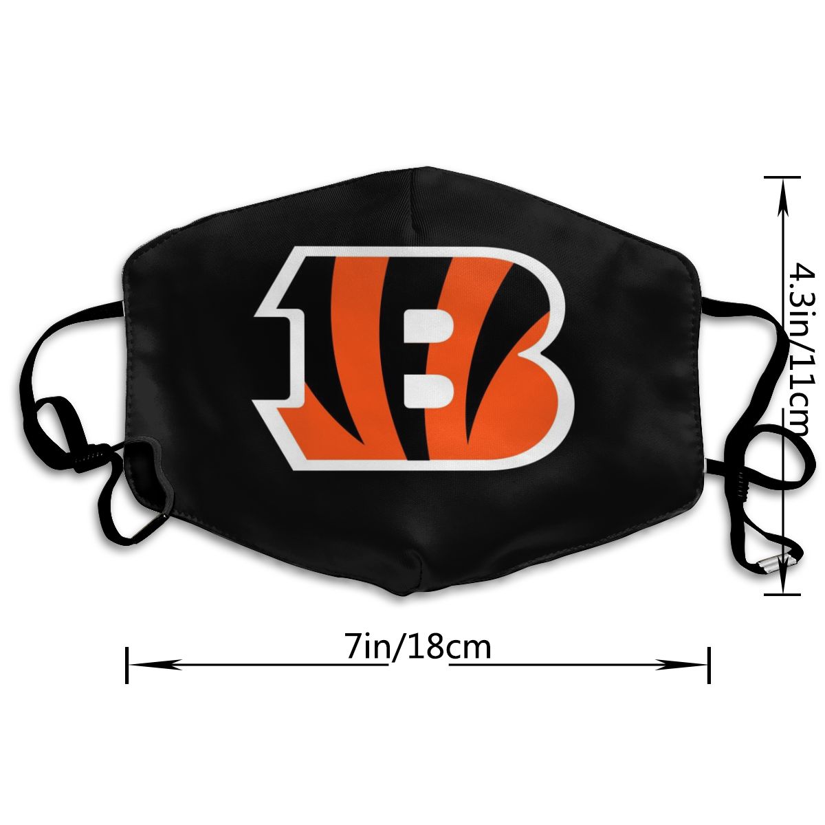Print Football Personalized Cincinnati Bengals Dust Mask Black