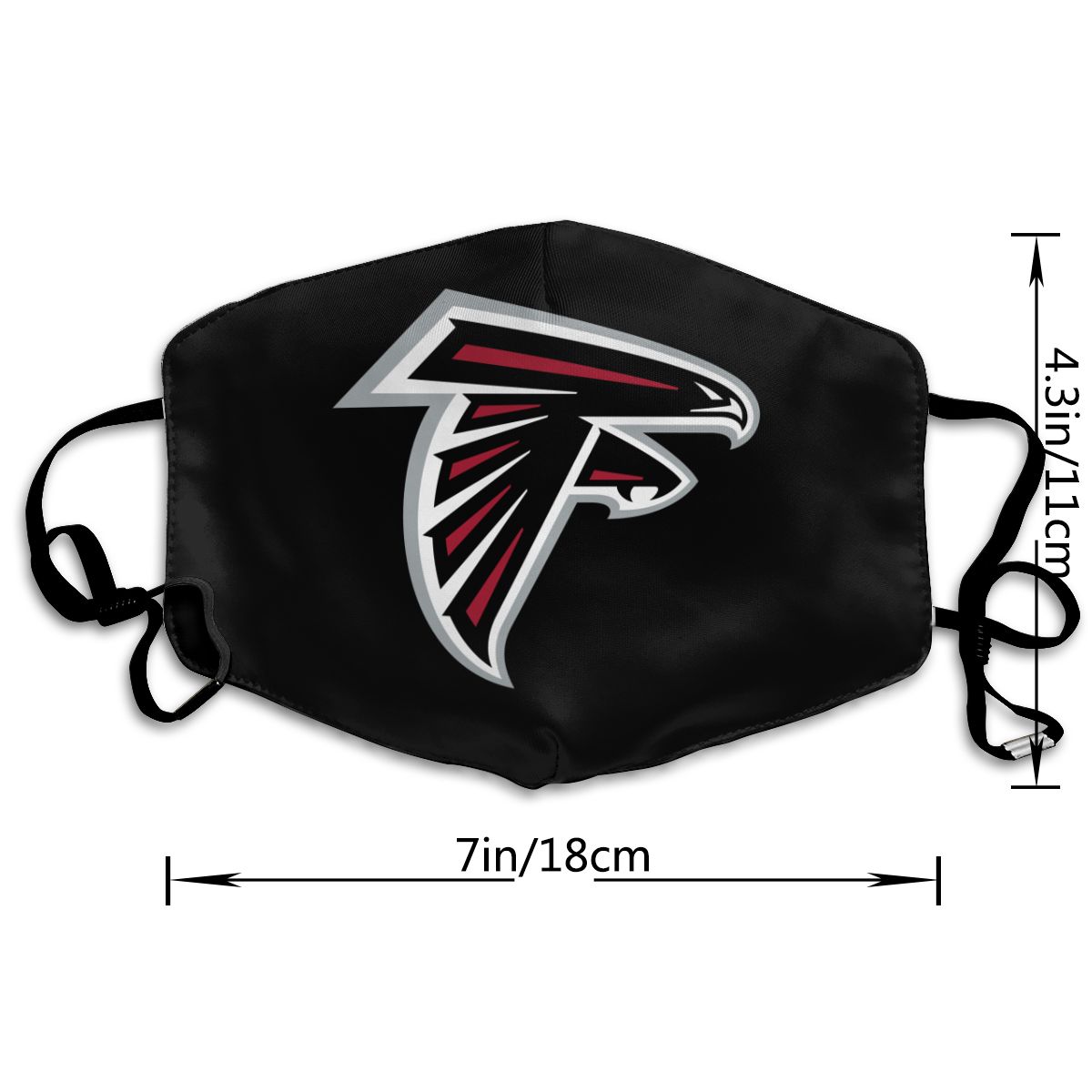 Print Football Personalized Atlanta Falcons Dust Mask Black