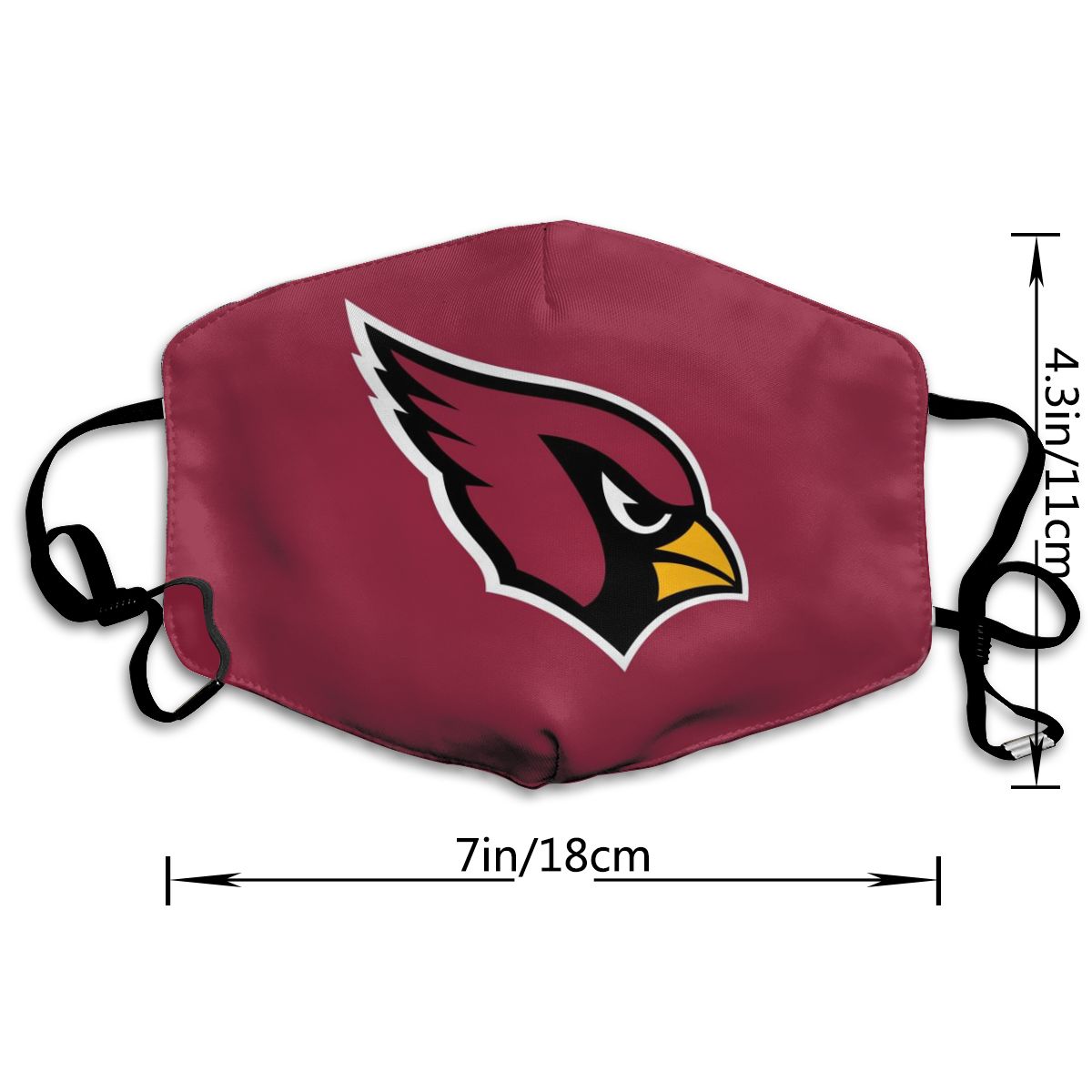 Print Football Personalized Arizona Cardinals Dust Mask Red