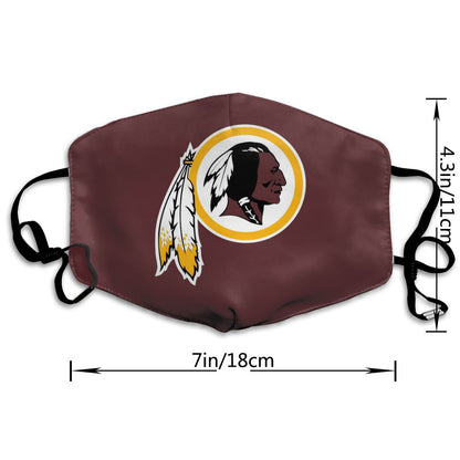 Print Football Personalized PWashington Redskins Dust Mask Red