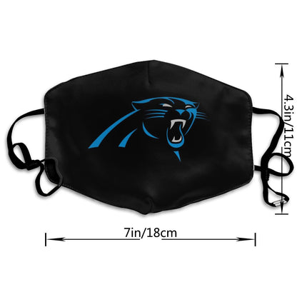 Print Football Personalized Carolina Panthers Dust Mask Black