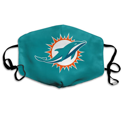 Print Football Personalized Miami Dolphins Dust Mask Green