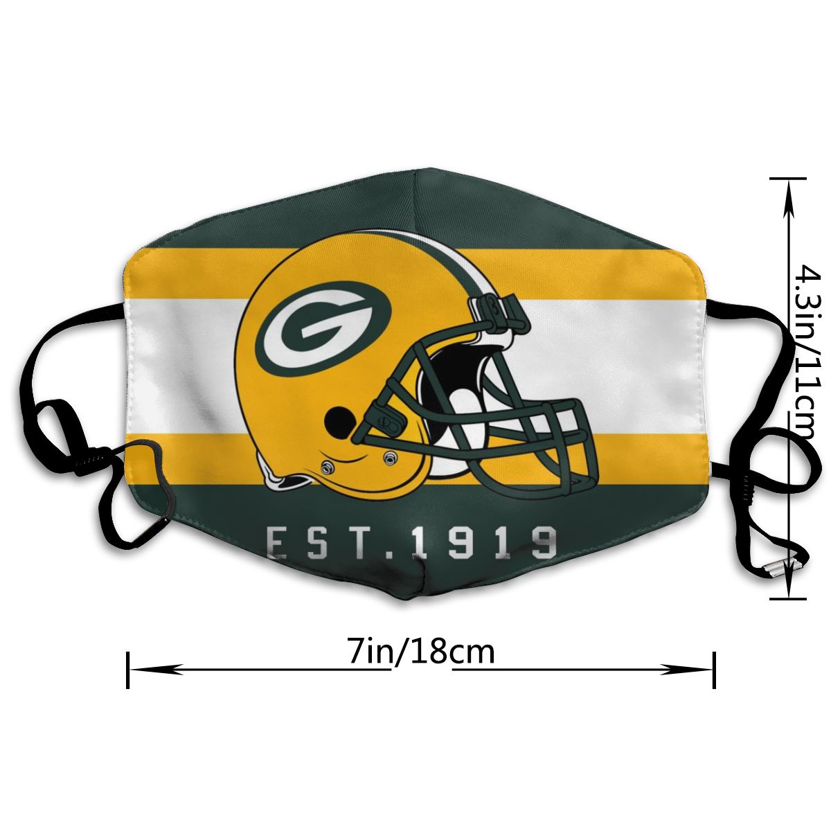Print Football Personalized Green Bay Packers Dust Masks