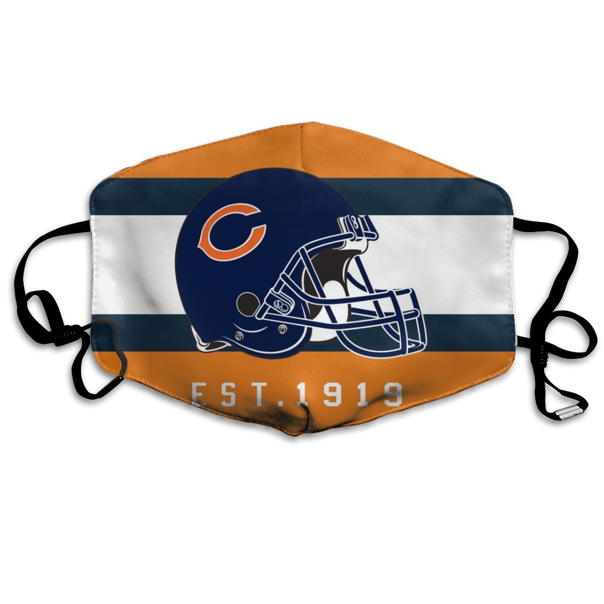 Print Football Personalized Chicago Bears Dust Mask Orange