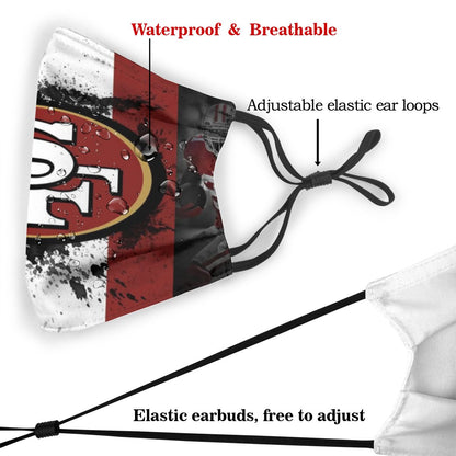 Print Football Personalized Fashion Kids San Francisco 49ers Dust Masks Mask
