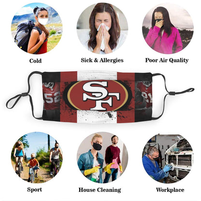 Print Football Personalized Fashion Kids San Francisco 49ers Dust Masks Mask