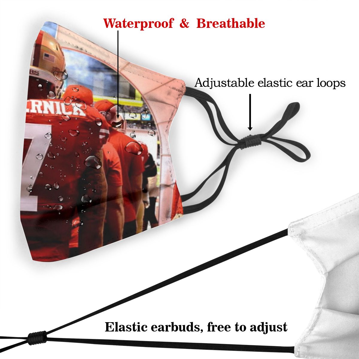 Print Dust Masks Personalized #7 Colin Kaepernick Mask Kids San Francisco 49ers