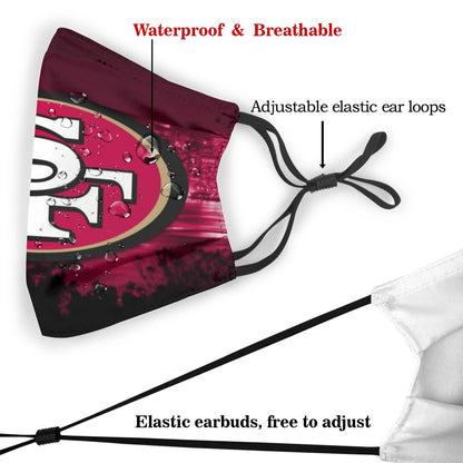 Print Personalized Football Design San Francisco 49ers Dust Mask With Filter