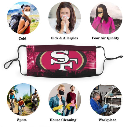 Print Personalized Football Design San Francisco 49ers Dust Mask With Filter