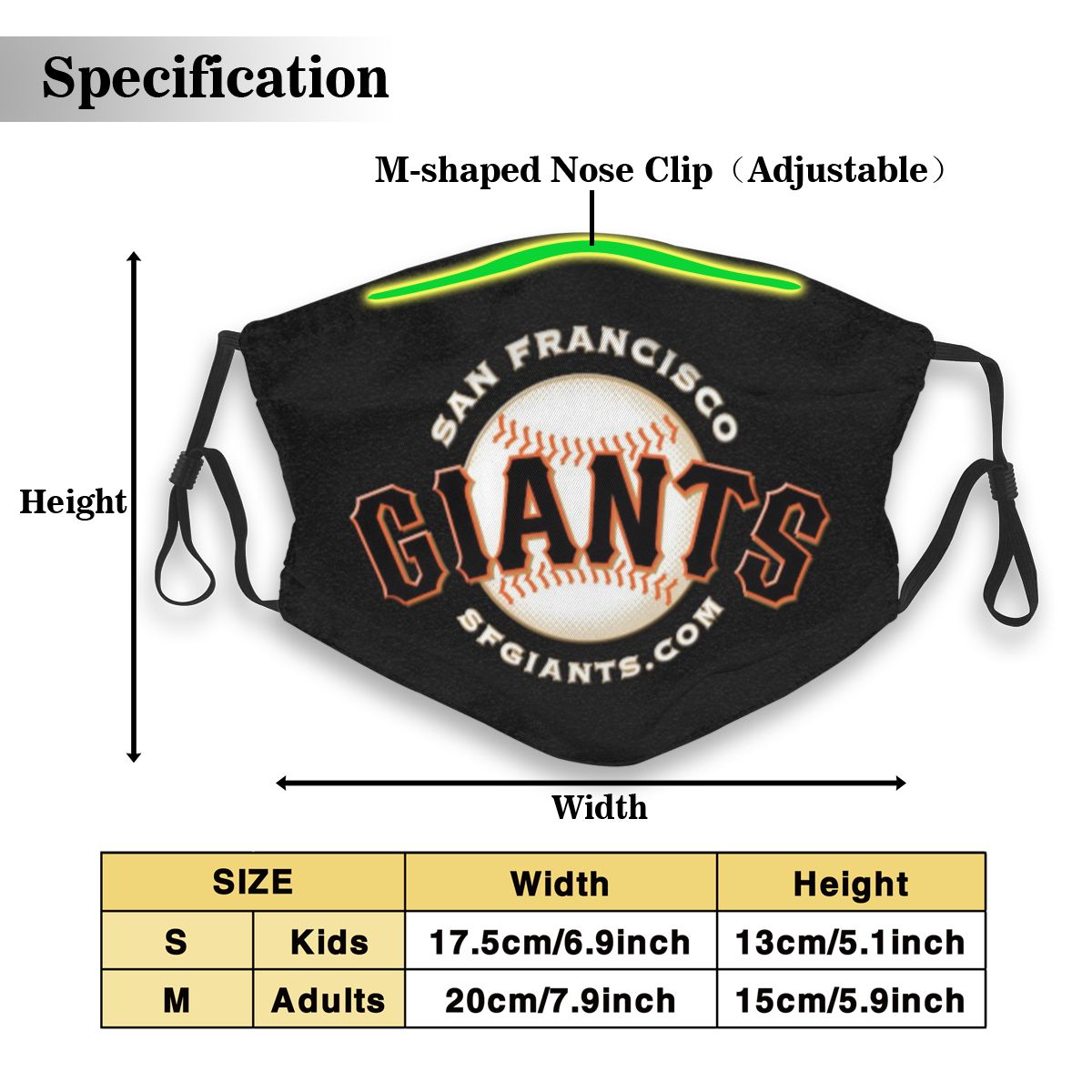 Print Personalized Face Mask Design San Francisco Giants Dust Mask With Filter