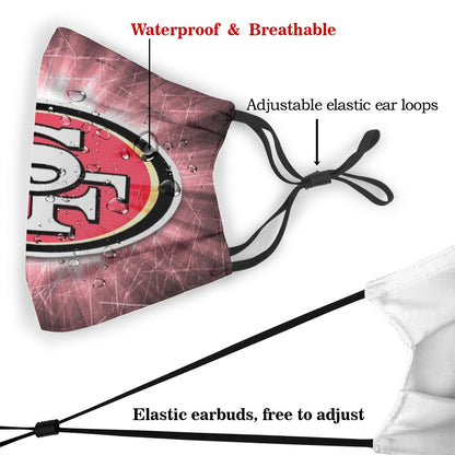 Print Design Football Personalized San Francisco 49ers Dust Mask With PM 2.5 Filter