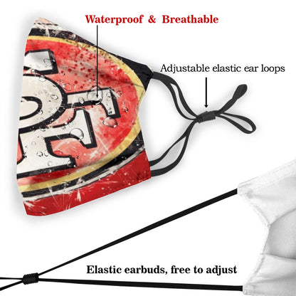 Print Design Football Personalized San Francisco 49ers Dust Mask With PM 2.5 Filter