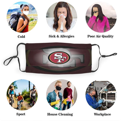 Print Personalized Football Design San Francisco 49ers Dust Mask With Filter