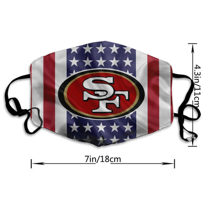 Print Football Personalized San Francisco 49ers Dust Masks Adult Youth Mask USA