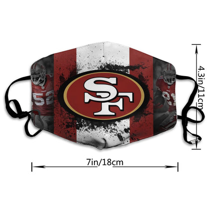Print Football Personalized Fashion San Francisco 49ers Dust Masks Adult Youth Mask