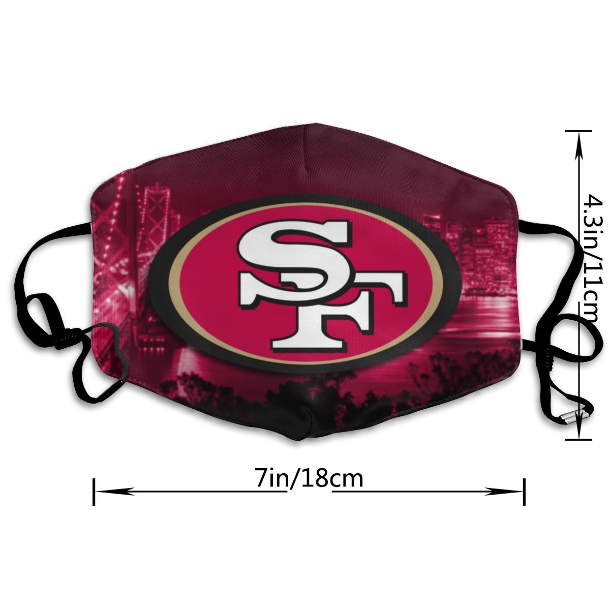 Print Football Personalized Dust Masks San Francisco 49ers Mask Fashion Logo
