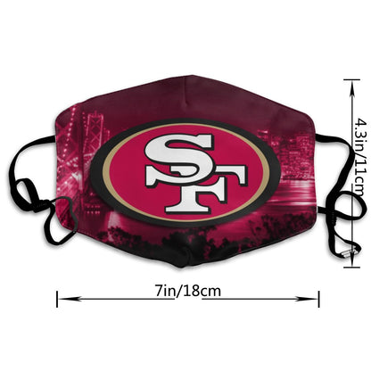 Print Football Personalized Dust Masks San Francisco 49ers Mask Fashion Logo