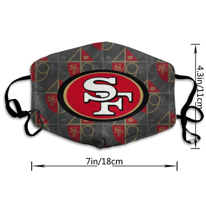 Print Football Personalized Dust Masks Design San Francisco 49ers Mask