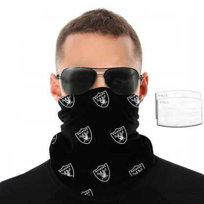 Reusble Mouth Cover Bandanas Oakland Raiders Variety Head Scarf Face Mask With PM 2.5 Filter