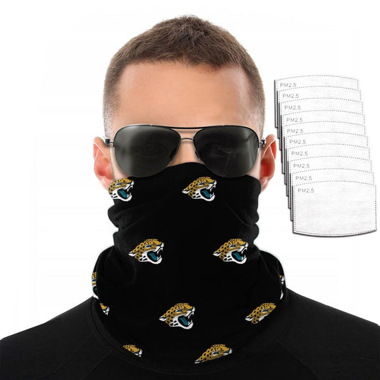 Reusble Mouth Cover Bandanas Jacksonville Jaguars Variety Head Scarf Face Mask With PM 2.5 Filter
