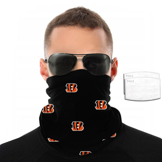 Reusble Mouth Cover Bandanas Cincinnati Bengals Variety Head Scarf Face Mask With PM 2.5 Filter