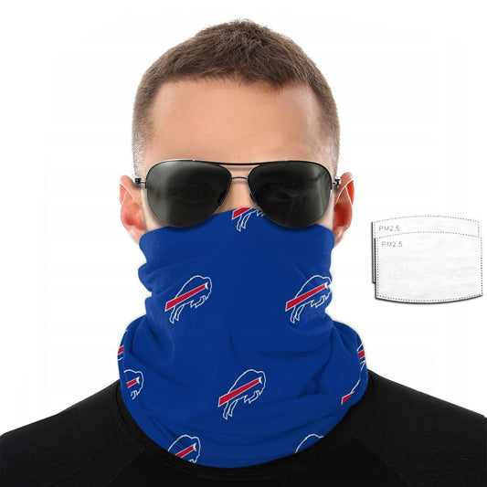 Reusble Mouth Cover Bandanas Buffalo Bills Variety Head Scarf Face Mask With PM 2.5 Filter