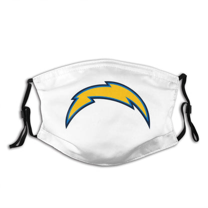 Print Football Personalized Los Angeles Chargers White Face Mask With PM 2.5 Filter