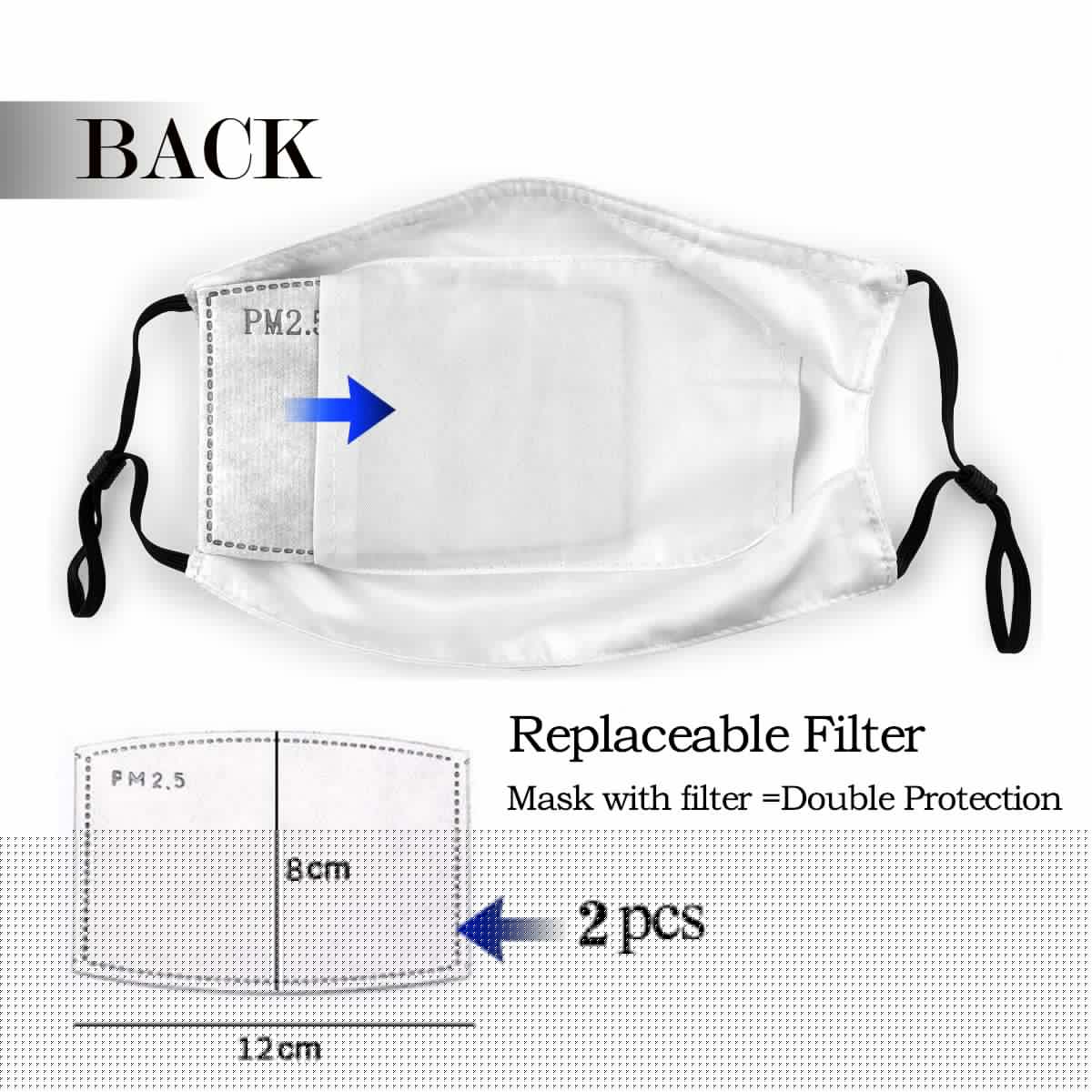 Custom Football Personalized C.Bengal 01-White Dust Face Mask With Filters PM 2.5