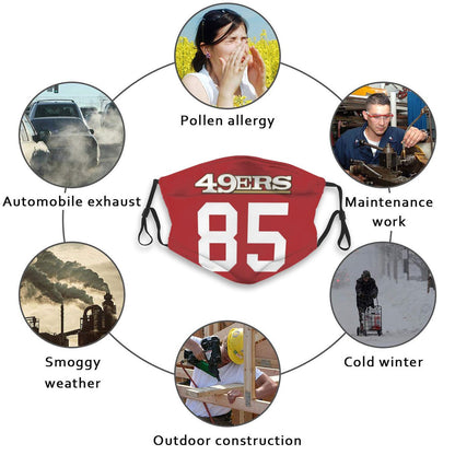 Personalized San Francisco 49ers #85 George Kittle Face Mask Red