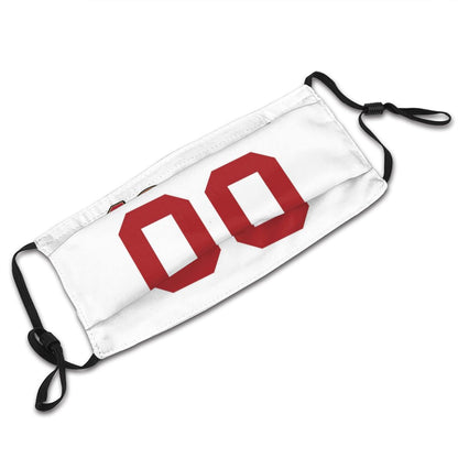Personalized San Francisco 49ers Custom Any Number Face Mask White With Filter