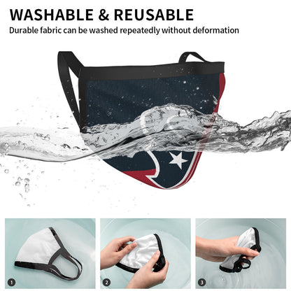 Custom Football Personalized Houston Texans Dust Face Mask With Filters PM 2.5