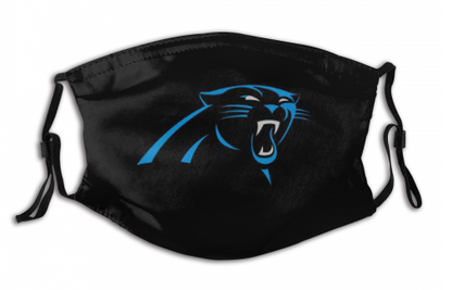 4 Pack Personalized Football Carolina Panthers Adult Dust Mask With Filters PM 2.5