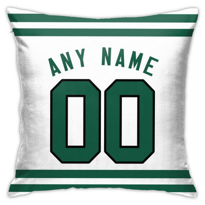 Custom Football New York Jets Decorative Throw Pillow Cover 18" x 18"- Print Personalized Style Customizable Design Team Any Name & Number