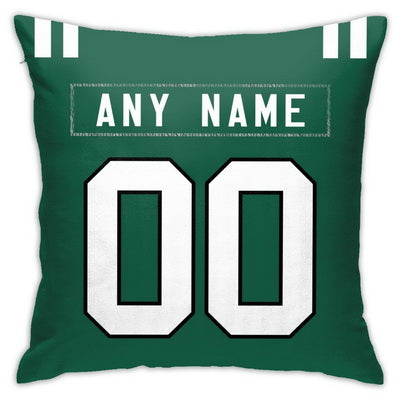 Custom Football New York Jets Decorative Throw Pillow Cover 18" x 18"- Print Personalized Style Customizable Design Team Any Name & Number