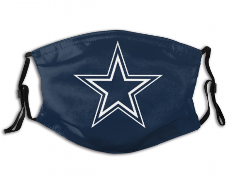 Print Football Personalized Dallas Cowboys Adult Dust Mask With Filters PM 2.5