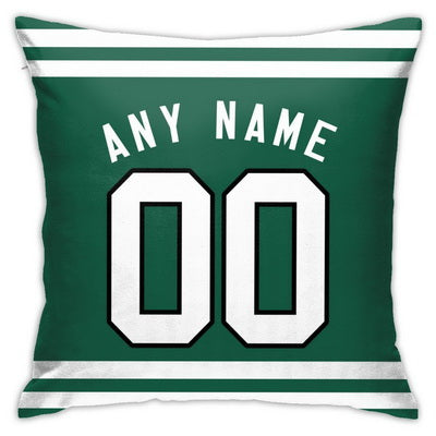 Custom Football New York Jets Decorative Throw Pillow Cover 18" x 18"- Print Personalized Style Customizable Design Team Any Name & Number