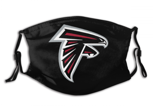 Print Football Personalized Atlanta Falcons Adult Dust Mask With PM 2.5 Filters Black