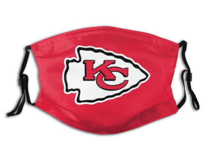 Print Football Personalized Kansas City Chiefs Adult Dust Mask With Filters PM 2.5