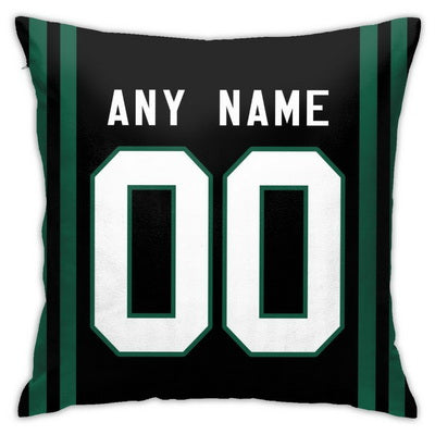 Custom Football New York Jets Decorative Throw Pillow Cover 18" x 18"- Print Personalized Style Customizable Design Team Any Name & Number