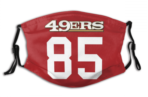 Stitched American SF.49er #85 George Kittle Jerseys Personalize Design Face Mask