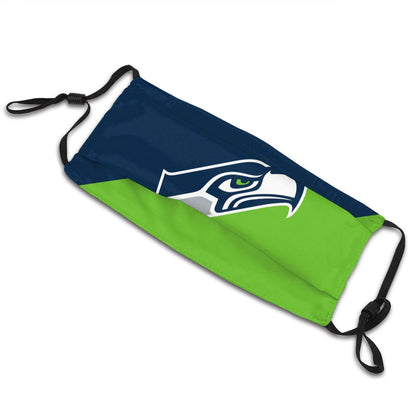 Custom Football Personalized Seattle Seahawks Dust Face Mask With Filters PM 2.5