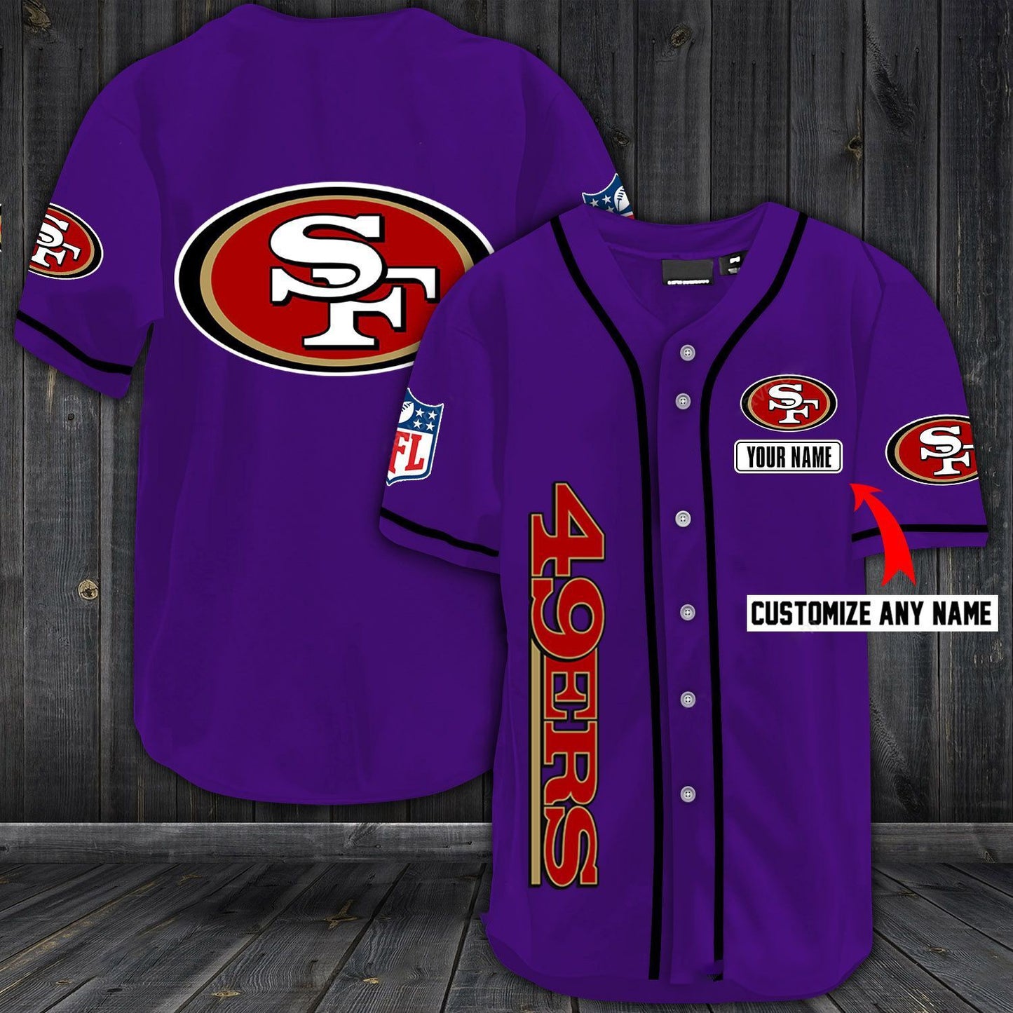 Football T-Shirts San Francisco 49ers Baseball Customized Jersey