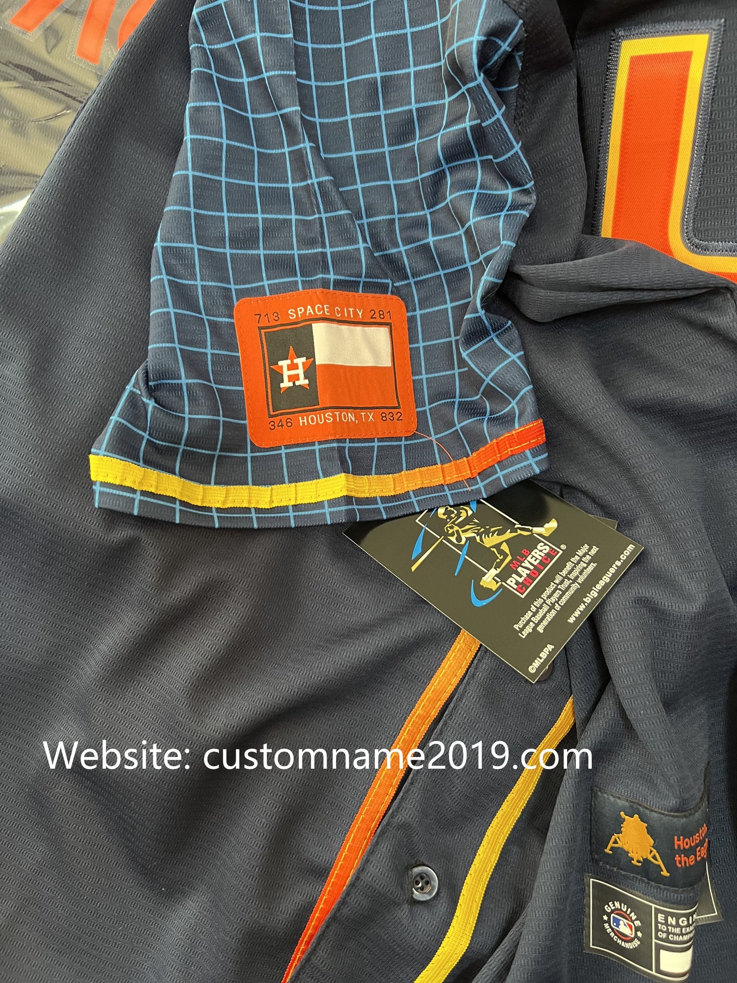 Custom Baseball Jerseys New Houston Astros Navy Stitched 2022 Space City Connect Jerseys