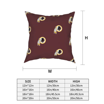 Custom Decorative Football Pillow Case Washington Redskins Pillowcase Personalized Throw Pillow Covers