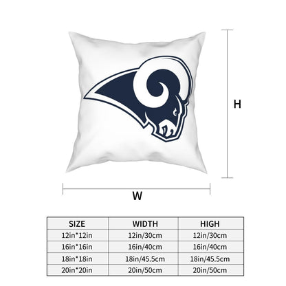 Custom Decorative Football Pillow Case Los Angeles Rams White Pillowcase Personalized Throw Pillow Covers