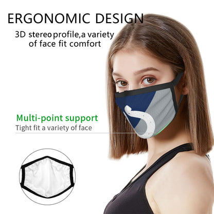 Custom Football Personalized Indianapolis Colts Dust Face Mask With Filters PM 2.5