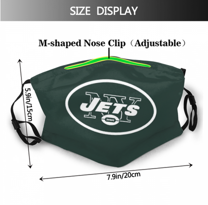 Print Football Personalized New York Jets Adult Dust Mask With Filters