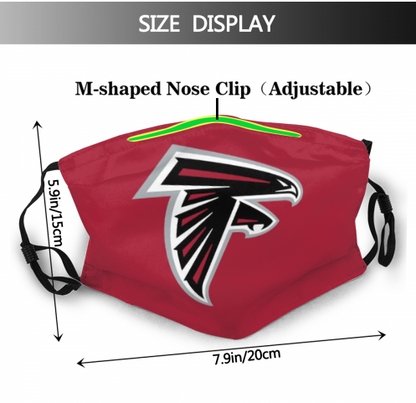 Print Football Personalized Atlanta Falcons Adult Dust Mask With PM 2.5 Filters